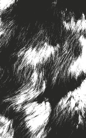 Distressed overlay texture of natural fur, grunge vector background. abstract halftone vector illustrationのイラスト素材