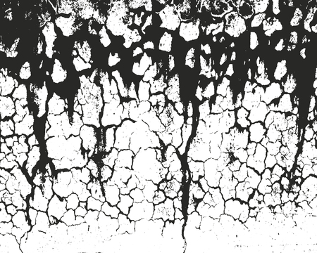 Distressed overlay texture of cracked concrete, stone or asphalt. grunge background. abstract halftone vector illustrationのイラスト素材