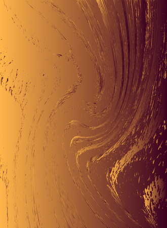 Abstract vector cosmic psychedelic dark blue golden gradient background. Fractal shiny elements. Particle compounds. Digital data visualization, minimal array. Lines plexus. Underwater illustration.のイラスト素材