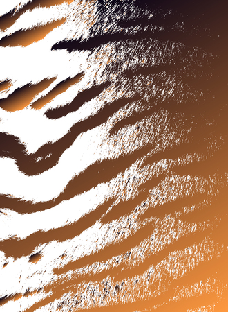 Abstract vector cosmic psychedelic dark blue golden gradient background. Fractal shiny elements. Particle compounds.のイラスト素材