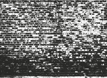 Distressed overlay texture of old brickwork, grunge background. abstract halftone vector illustration.のイラスト素材
