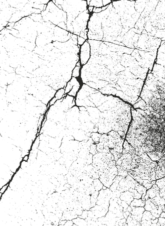 Distressed overlay texture of cracked concrete, stone or asphalt. grunge background. abstract halftone vector illustrationのイラスト素材