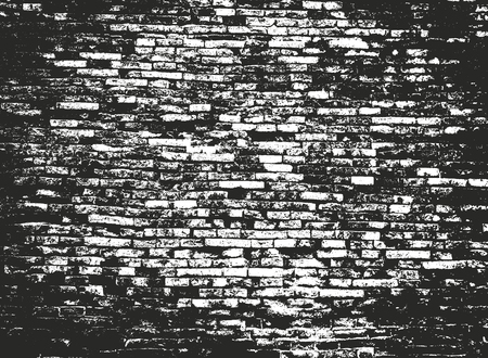Distressed overlay texture of old brickwork, grunge background. abstract halftone vector illustration.のイラスト素材