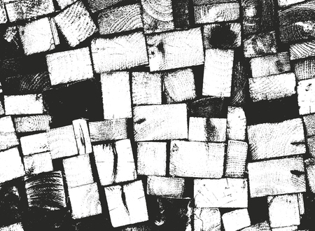 Distressed overlay wooden texture, grunge vector background.のイラスト素材