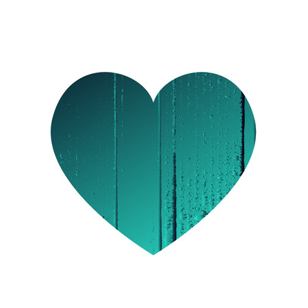Turquoise heart with gradient and abstract texture isotated on white background. Element for greeting card, Valentine's Day, wedding. Creative concept. Vector illustrationのイラスト素材
