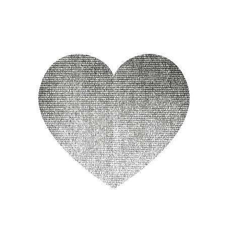 Isolated distress grunge heart with concrete texture. Element for greeting card, Valentine s Day, wedding. Creative concept. Vector illustrationのイラスト素材