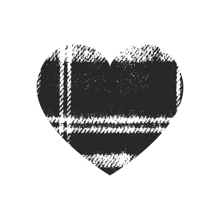 Isolated distress grunge heart with concrete texture. Element for greeting card, Valentine s Day, wedding. Creative concept. Vector illustrationのイラスト素材