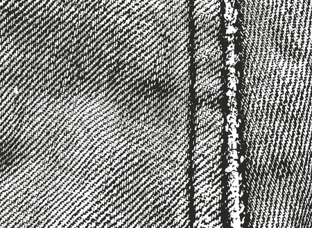 Distressed overlay texture of weaving fabric. grunge background. abstract halftone vector illustrationのイラスト素材