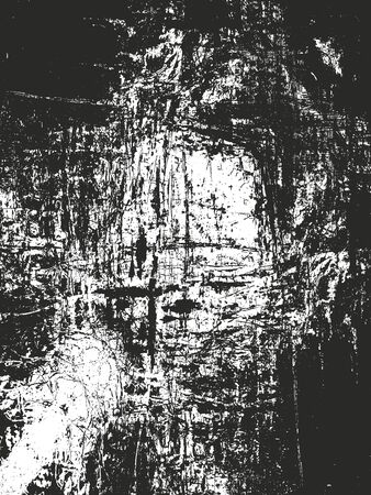 Distressed overlay texture of cracked concrete, stone or asphalt. grunge background. abstract halftone vector illustrationのイラスト素材