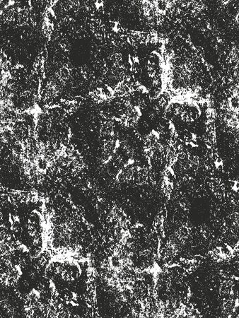 Distressed overlay texture of cracked concrete, stone or asphalt. grunge background. abstract halftone vector illustrationのイラスト素材