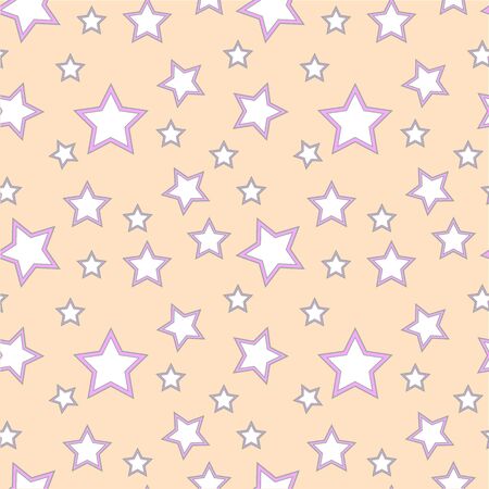 Abstract vector geometric seamless pattern with stars. Colored background. Wrapping paper. Print for interior design and fabric. Kids colorful background. vintage and retro style.のイラスト素材