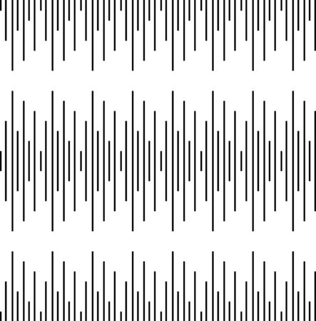 Seamless monochrome pattern with straight, parallel, vertical and lines. Vector illustration. Abstract background. Design for fabric, card.のイラスト素材