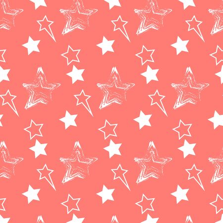 Abstract geometric seamless pattern with stars. Vector illustration.のイラスト素材