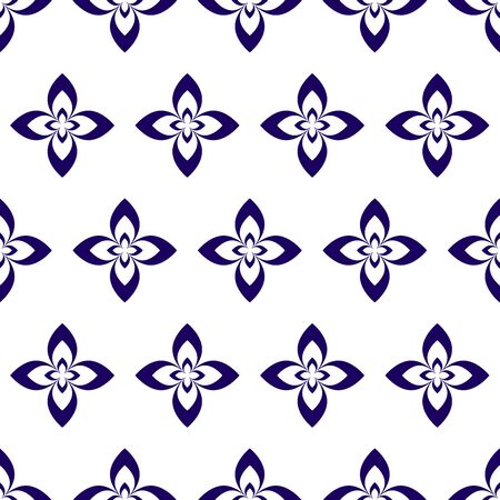 Abstract vector geometric seamless pattern with flowers. Monochrome background. Wrapping paper. Print for interior design and fabric. Kids colorful background. vintage and retro style.のイラスト素材
