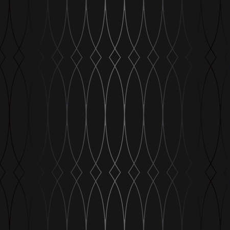 Luxury black metal gradient background with geometric seamless pattern, modern ornamentのイラスト素材