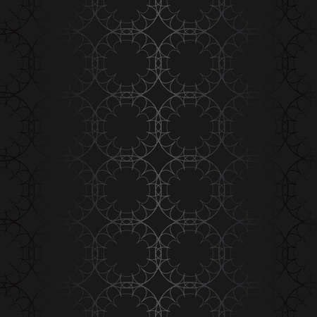 Luxury black metal gradient background with geometric seamless pattern, modern ornamentのイラスト素材