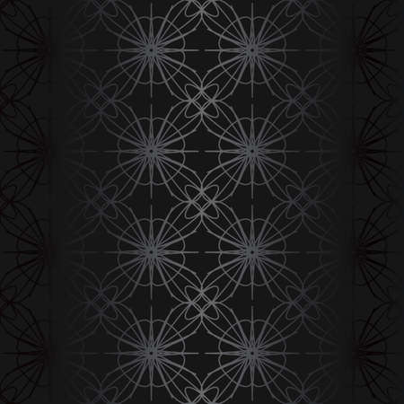 Luxury black metal gradient background with geometric seamless pattern, modern ornamentのイラスト素材