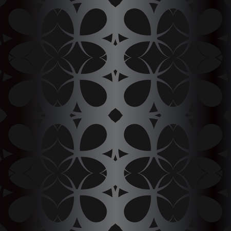 Luxury black metal gradient background with geometric seamless pattern, modern ornamentのイラスト素材