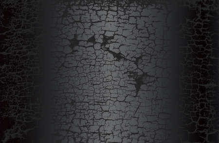 Luxury black metal gradient background with distressed cracked concrete texture. Vector illustrationのイラスト素材