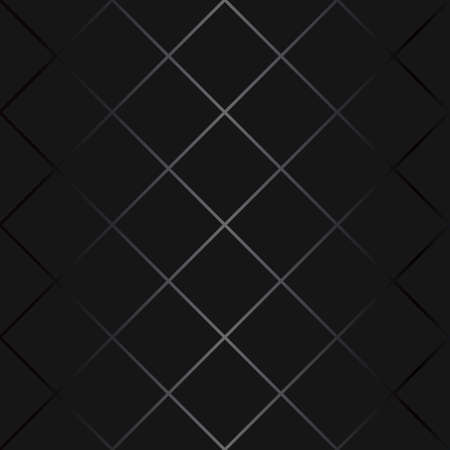 Luxury black metal gradient background with geometric seamless pattern, modern ornament