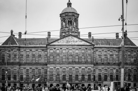 AMSTERDAM, NETHERLANDS. JUNE 06, 2021. Dam Square Beautifull view of the cityのeditorial素材