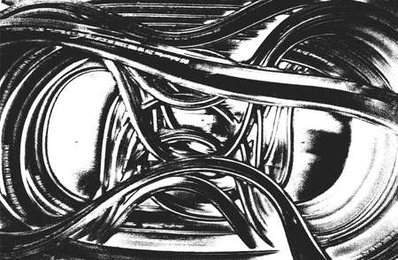 Distressed overlay texture of rubber seals, bands. grunge background. abstract halftone vector illustrationの写真素材