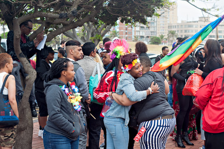 DURBAN, SOUTH AFRICA - JULY 23, 2016: Gay Pride celebration and parade at North Beachのeditorial素材