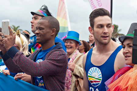 DURBAN, SOUTH AFRICA - JULY 23, 2016: Gay Pride celebration and parade at North Beachのeditorial素材