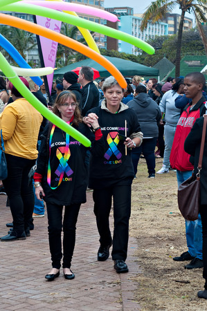 DURBAN, SOUTH AFRICA - JULY 23, 2016: Gay Pride celebration and parade at North Beachのeditorial素材