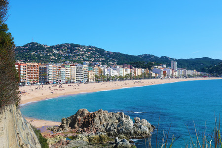 lloret de mar Spanish coast line building and sea.