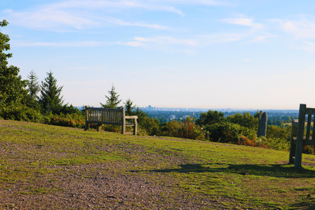 Lickey Hills Birmingham benchの写真素材