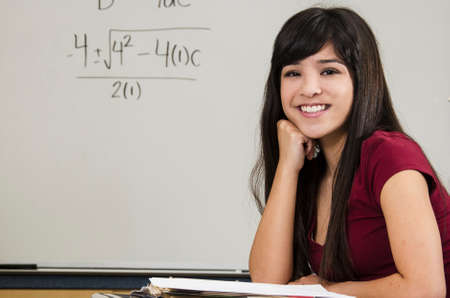 Asian Student in classroom の写真素材
