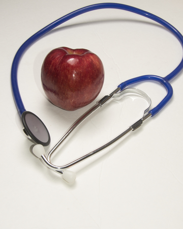 Stethoscope and Appleの写真素材
