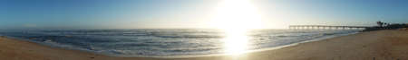 Early morning st St. Augustine Florida with sand and crashing waves on the beach