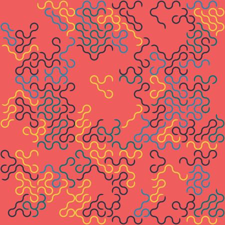 Geometric pattern with colored elements, vector abstract background