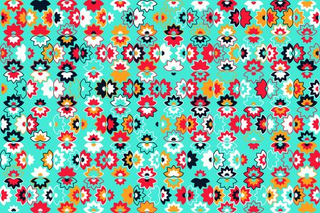 Geometric pattern with colored elements, vector abstract background