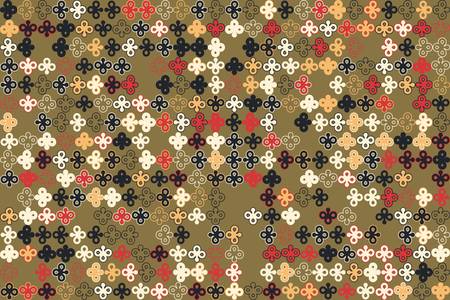 Geometric pattern with colored elements, vector abstract backgroundのイラスト素材