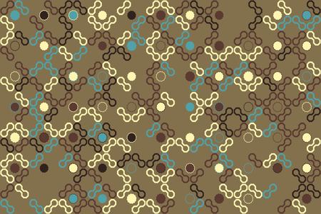 Geometric pattern with colored elements, vector abstract background