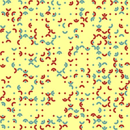 Geometric pattern with colored elements, vector abstract background