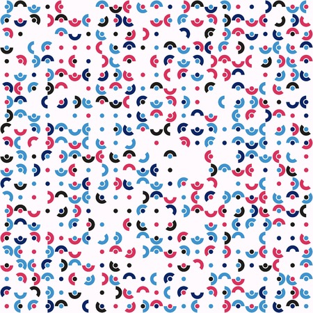 Geometric pattern with colored elements, vector abstract background