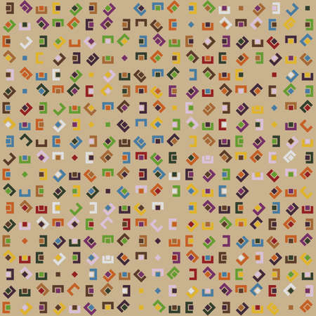 Geometric pattern with colored elements, vector abstract backgroundのイラスト素材