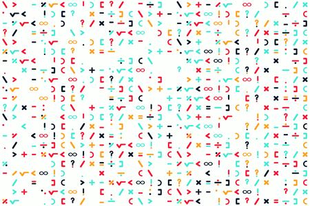 Geometric pattern with colored elements, vector abstract background