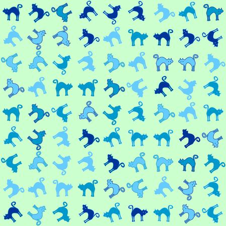 Halloween vector pattern with colored elementsのイラスト素材