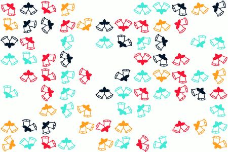 Christmas pattern with beautiful colored elementsのイラスト素材