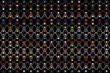 Abstract gemetric pattern with colored elementsのイラスト素材