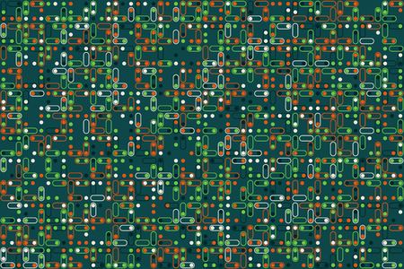 Abstract gemetric pattern with colored elementsのイラスト素材