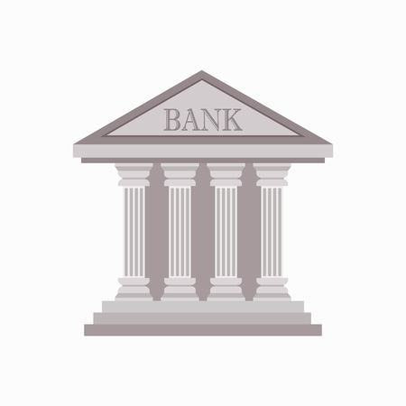 Bank vector illustration isolated on white background. Flat designのイラスト素材