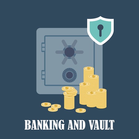 Vault vector illustration. Flat designのイラスト素材