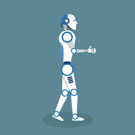 Robot vector illustration in flat designのイラスト素材