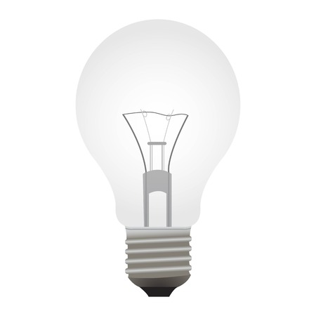 Light bulb vector illustration. Realistic light bulb isolated.のイラスト素材